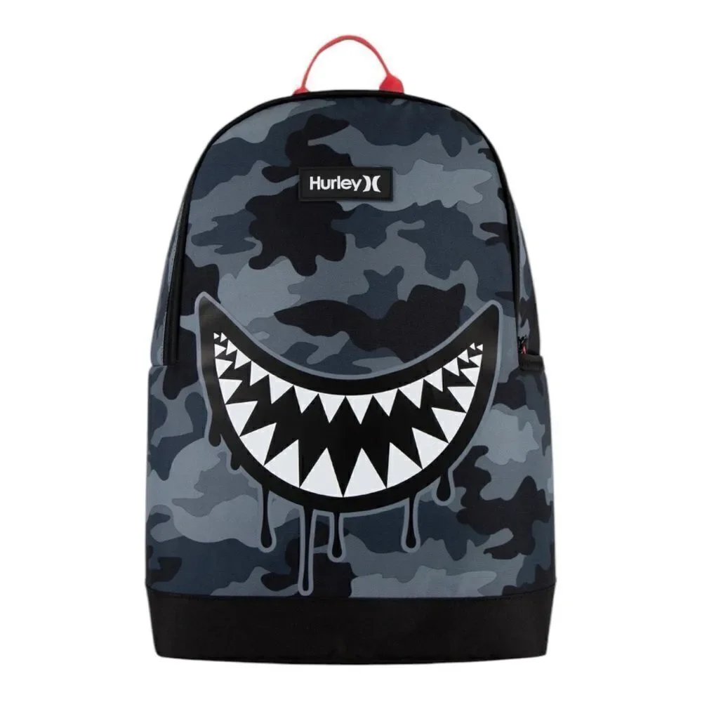 Hurley Graphic Shark Dark Grey Camo Backpack